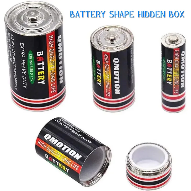 시력 비밀 숨겨진 보관함 빈 건조 셀 ⁣ ⁣ ⁣ ⁣ 배터리 여행 전환 은닉 안전 용기 숨기기 현금 반지 목걸이