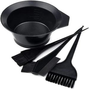 4pc 헤어 컬러링 키트, 헤어 염색 브러시, 헤어 컬러링 키트용 도구 - 전문 염색 도구 세트 - DIY 및 살롱 사용에 적합