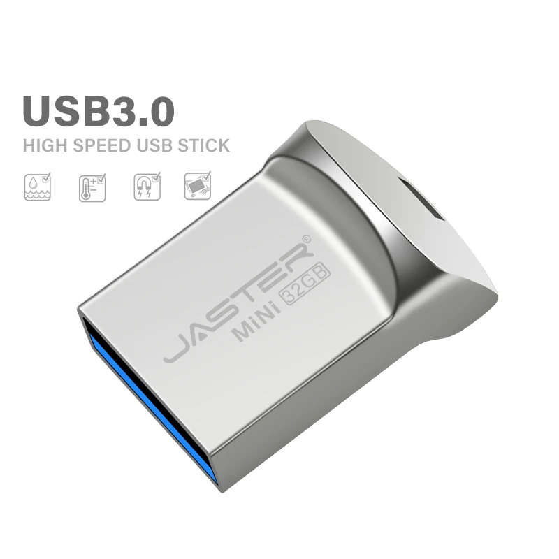 슈퍼 미니 USB 3.0 플래시 드라이브, 크리에이티브 비즈니스 선물 펜 드라이브, 블랙 메모리 스틱, 무료 키 체인, 펜 드라이브 실버 U, 64GB, 32GB