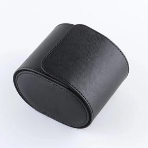 1 그리드 단일 시계 상자 빈티지 Pu 가죽 슬롯 유연한 브래킷 홀더 비즈니스 여행 스토리지 남자를위한 기계식 석영 시계