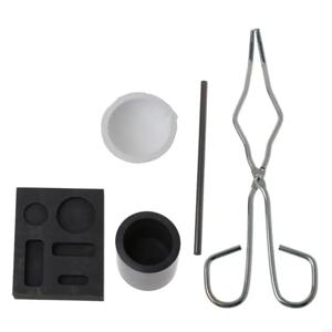 N5KA 5Pieces Crucible Set Ingot Mold 세트 금속 도구 금형 세트를위한 고순도 토치 용융물 키트
