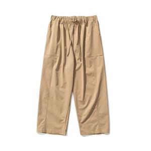 봄 여름 발목 길이 바지 남성 캐주얼 streetwear 넓은 다리 바지 솔리드 스트레이트 느슨한 힙합 스포츠 하렘 카고 바지