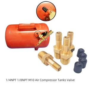 1/4 NPT 1/8 NPT M10 공기 압축기 탱크 채우기 밸브 부식 방지 황동 Schrader 밸브 자동차 타이어 밸브 코어 타이어 Coppe