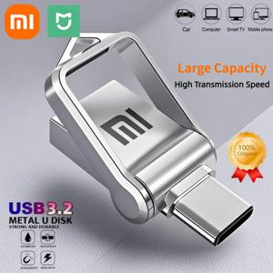 Xiaomi 2TB 금속 플래시 드라이브 USB 3.2 초고속 전송 U 디스크 드라이브 방수 유형 C 디스크 이중 용도 플래시 메모리 스틱