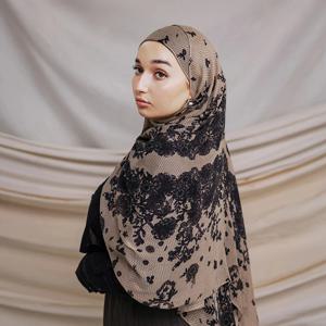 수채화 꽃 색상 모달 느낌 Hijab 스카프 두건 여성용 여행 다목적 캐주얼 방풍 모래 방지 Headscarf