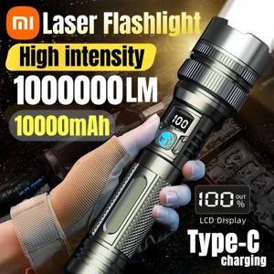 Xiaomi 1000000LM LED 손전등 충전식 오래 지속되는 디지털 디스플레이 IPX8 야외 캠핑 비상용 방수