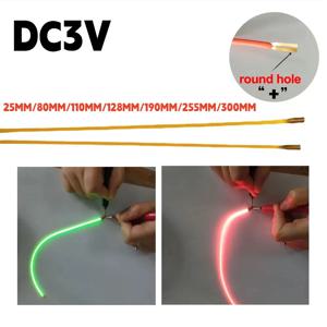 프리컷 COB LED 플렉시블 필라멘트 DC 3V 25mm 80mm 128mm 190mm 300mm 레트로 에디슨 전구 램프 부품 LED 다이오드 라이트 스트립 장식