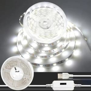 5V USB LED 스트립 조명, 핸드 스윕 센서 ON/OFF 스위치, 디밍 가능 2835 플렉시블 테이프 램프, TV 백라이트, 캐비닛, 방 장식용
