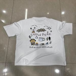 일본 야외 기능 Sp Mountain Snow Maple Urban 여행 사이클링 캠핑 코튼 반팔 티셔츠 남성과 여성