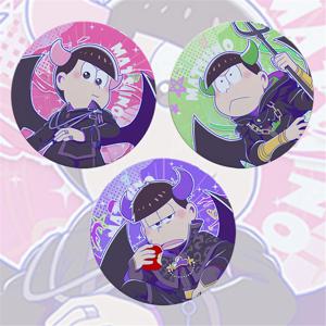 58mm 애니메이션 Mr. Osomatsu-kun MATSUNO ICHIMATSU 코스프레 의상 배지 핀 SPTE Tinplate 브로치 소품 크리스마스 선물