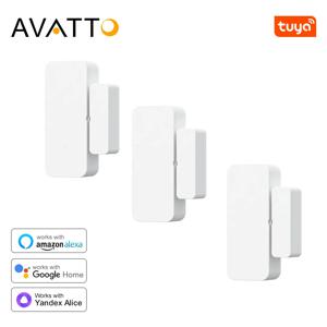 AVATTO Tuya WiFi 1-6PC 도어 센서 스마트 도어 창 감지기 홈 보안 알람 APP 원격 제어 Alexa Google 홈과 함께 작동