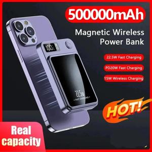 자기 무선 전원 은행 200000mAh 22.5W 화웨이 삼성 아이폰 PD 20W Powerbank에 대 한 빠른 충전 외부 배터리 충전기
