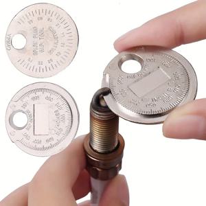 1PC 0.6-2.4mm 범위 코인형 점화 플러그 게이지 갭 도구 Feeler 점화 플러그 갭 측정 도구