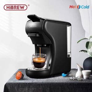 HiBREW 4 인 1 멀티 캡슐 에스프레소 커피 머신, 핫 앤 콜드 커피 머신, 19 바, 카페테라 포드 커피 메이커, 돌체 밀크 넥스프레소 파우더, H1A