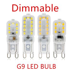 조광 가능한 AC 220V LED 램프, SMD2835 스포트라이트 샹들리에 조명 교체, 할로겐 램프, 3W, 5W, G9 전구, 20W, 30W, 10 개
