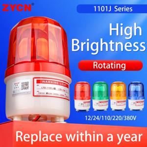 LTE-1101 표시 등 회전 비콘 경고 소리 없음 스트로브 알람 램프 12V 24V 110V 220V 노란색 파란색 빨간색 녹색