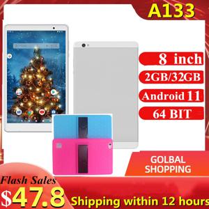 Google Android 11 태블릿 PC 8인치 64비트 시스템 2GBRAM +32GB ROM A133 듀얼 카메라 IPS 스크린 쿼드 코어 4800mAh 배터리 WIFI