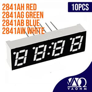 10PCS 2841AH 2841AB 2841AG 2841AW 0.28 인치 일반 음극 4 자리 7 세그먼트 Led 디스플레이 튜브 빨간색 파란색 녹색 흰색