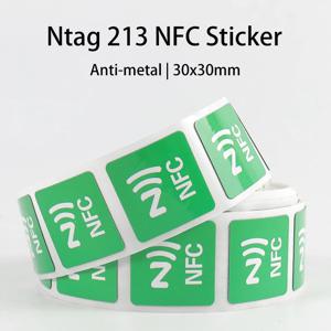 NFC 213 금속 저항 스티커, NFC NTAG213 RFID 태그, 144 바이트 메모리 프로그래밍 가능, 20 개