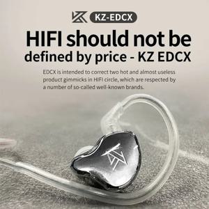 KZ EDC EDCX 유선 헤드셋, 이어버드 헤드폰, 마이크 포함, 게임 스포츠 모니터, 노이즈 캔슬링 이어폰