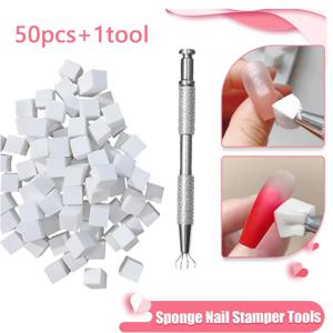 50/150pcs 스폰지 그라디언트 네일 아트 스탬퍼 도구 젤 폴리쉬 컬러 그라디언트 브러쉬 글리터 파우더 도팅 펜 매니큐어 도구