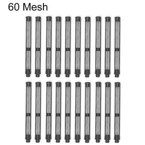 20pcs 60/100/150 메쉬 에어리스 페인트 분무기 필터 11x110mm 스테인레스 스틸 메쉬 에어리스 분무기 스프레이 건 필터 전동 공구