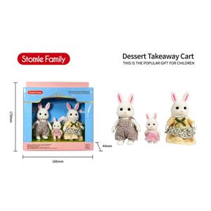 시뮬레이션 숲 토끼 가족 DIY Playset 미니 토끼 곰 그림 장난감 인형 어린이 선물