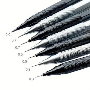 1Pc 기계식 연필 0.3/0.5/0.7/2.0mm 저중심 금속 드로잉 특수 연필 사무실 학교 쓰기 미술 용품