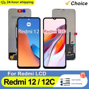 샤오미 레드미 12C LCD 포코 C55 디스플레이용 AAA + IPS 터치 스크린, 레드미 12 LCD 디지타이저 어셈블리 교체 부품, 22120RN86I