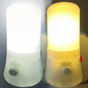플러그 LED 야간 조명 푸시 단추 스위치, 침실 침대 옆 램프, 아기 방 복도, 홈 장식, 벽 소켓 램프