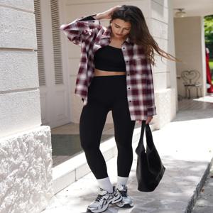 2025 가을 코튼 체크 무늬 셔츠