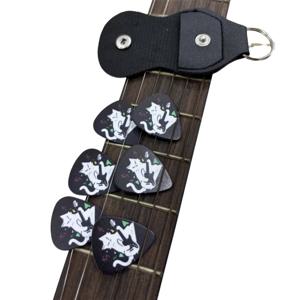 Miwayer 6개 오리지널 사운드 기타 피크 양면 인쇄, 키체인 홀스터 포함/베이스, 일렉트릭 및 음악 애호가를 위한 독특한 선물