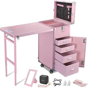 매니큐어 테이블 접이식 네일 테이블 메이크업 기차 케이스 책상 화장품 트롤리 Muebles De Manicurista 미용실 가구