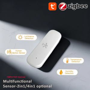 Tuya 스마트 홈 자동화를 위한 조명 광도 온도 습도 감지 기능이 있는 Zigbee 3.0 Mmwave 레이더 PIR 모션 센서