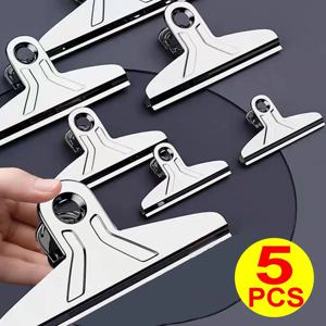 2/5PCS 스테인레스 클립 4/5.5/7/11.5/15/18mm 메탈 클립 (게시판, 아트워크, 음식 포장, 사진, 문서, 사무용품)