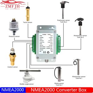 NMEA 2000 다기능 변환기 최대 18개 센서 연결 0-190 ohm CX5003 보트 요트 해양 센서용 NMEA2000 변환기