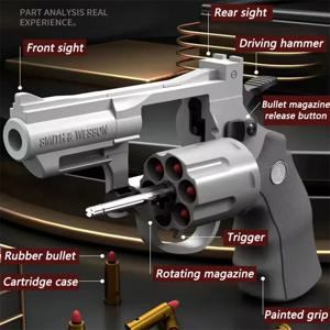 ZP5 357 리볼버 런처 권총 EVA 소프트 다트 총알 장난감 총 Airsoft CS 야외 슈팅 게임 무기 어린이 성인 선물