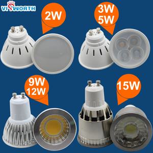 Gu10 Led 전구 2W 3W 5W SMD2835 램프 컵 9W 12W 15W Cob Led 빛 Ac 110V 220V 240V 따뜻한 차가운 흰색 Lampada 스포트라이트 홈