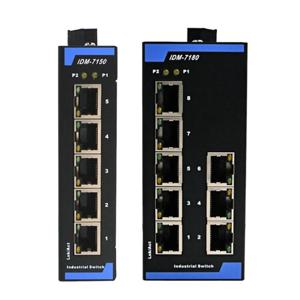 산업용 등급 이더넷 스위치 5 포트 8 포트 산업용 스위치 12V24V 가이드 스위치 IDM-7180 IDM-7150