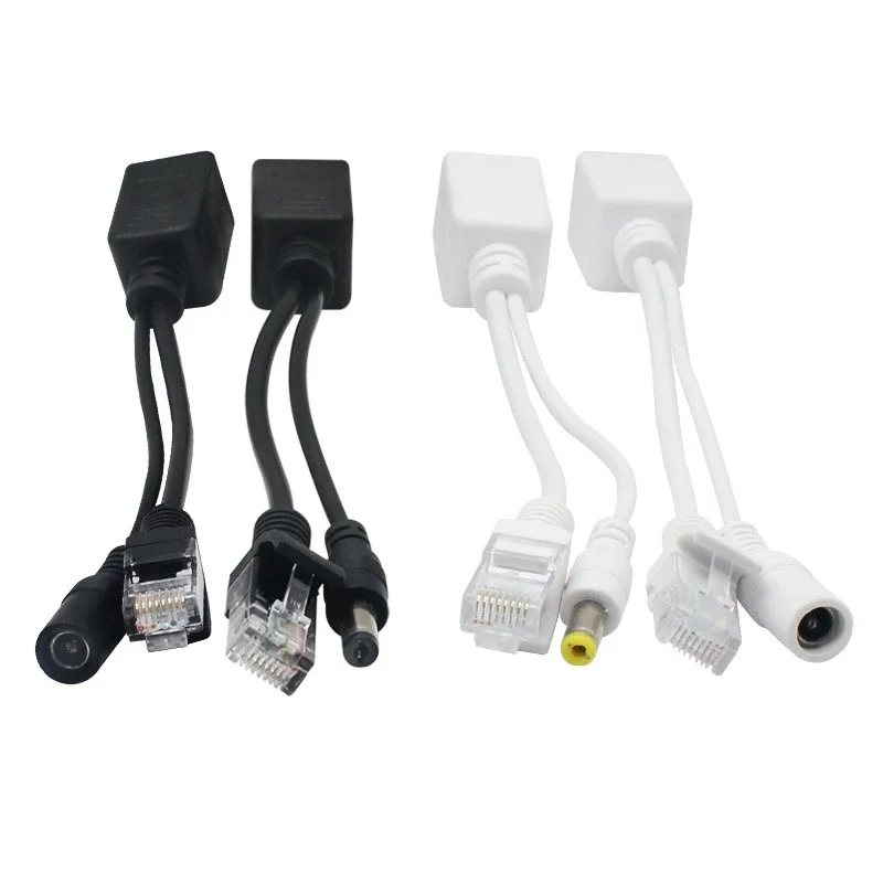 POE 케이블 이더넷 어댑터 케이블을 통한 수동 전원 POE 분배기 RJ45 인젝터 전원 공급 장치 모듈 12-48v IP Camea 용