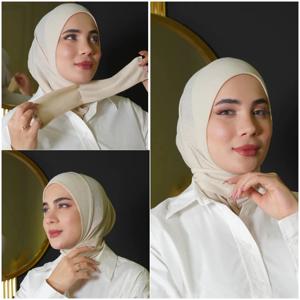 이슬람 Jersy Hijab 스카프 흰색 Abaya Hijabs 여성용 저지 Abayas 여성 이슬람 드레스 헤드 랩 Turbans Instant Crinkle Turban