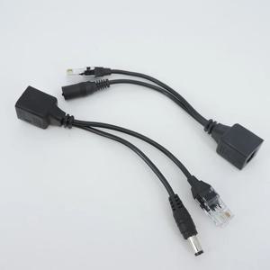 POE 패시브 파워 RJ45 DC 오버 이더넷 어댑터 케이블, POE 스플리터 인젝터 공급 모듈, IP CCTV 카메라용, 화이트 블랙, 12-48V