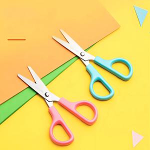 어린이를위한 델리 안전 가위 학생 DIY 종이 가위 122mm 슬리브 절단 도구 편지지