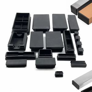4pcs 플라스틱 파이프 내부 플러그 먼지 커버 사각형 강철 튜브 블랭킹 엔드 캡 마개 사다리 가구 의자 테이블 다리 보호대