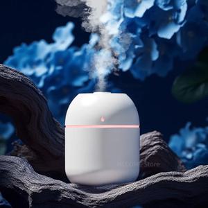 USB 가습기 아로마 오일 디퓨저 무음 220ml 차량용 침실용 야간 조명 포함 쿨 미스트 분무기