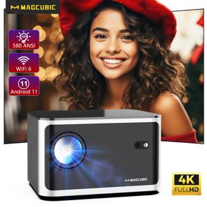 Magcubic 580ANSI 자동 초점 프로젝터 안드로이드 11 4K 1080P Wifi6 음성 제어 Allwinner H713 BT5.0 홈 시네마 HY350 Pro