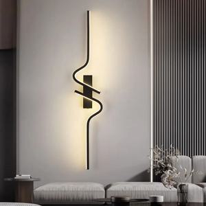 현대 미니멀리스트 스트립 Led 벽 조명 침실 조명 머리맡 벽 Sconce Led 조명 거실 TV 소파 배경 벽 램프