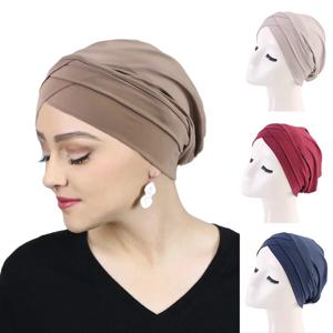 새로운 여성 크로스 이슬람 hijab 내부 모자 이슬람 UnderScarf 아랍 랩 Chemo Bandana 이슬람 스카프 Hijab 보닛 모자 인도 모자
