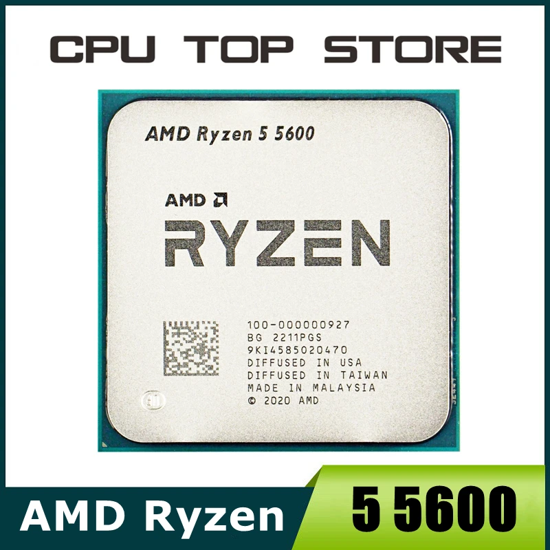 AMD Ryzen 5 R5 5600 3.5GHz 6코어 12스레드 CPU 프로세서 65W LGA AM4 새 제품 아님