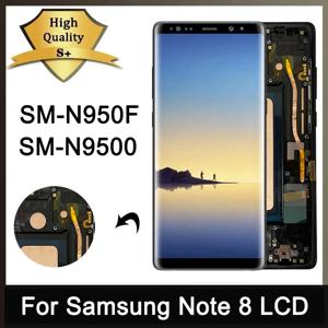 삼성 Note8 N950F N950U N950W N950FD LCD 디스플레이 터치 스크린 디지타이저 어셈블리 용 프레임이있는 Note 8 디스플레이 화면